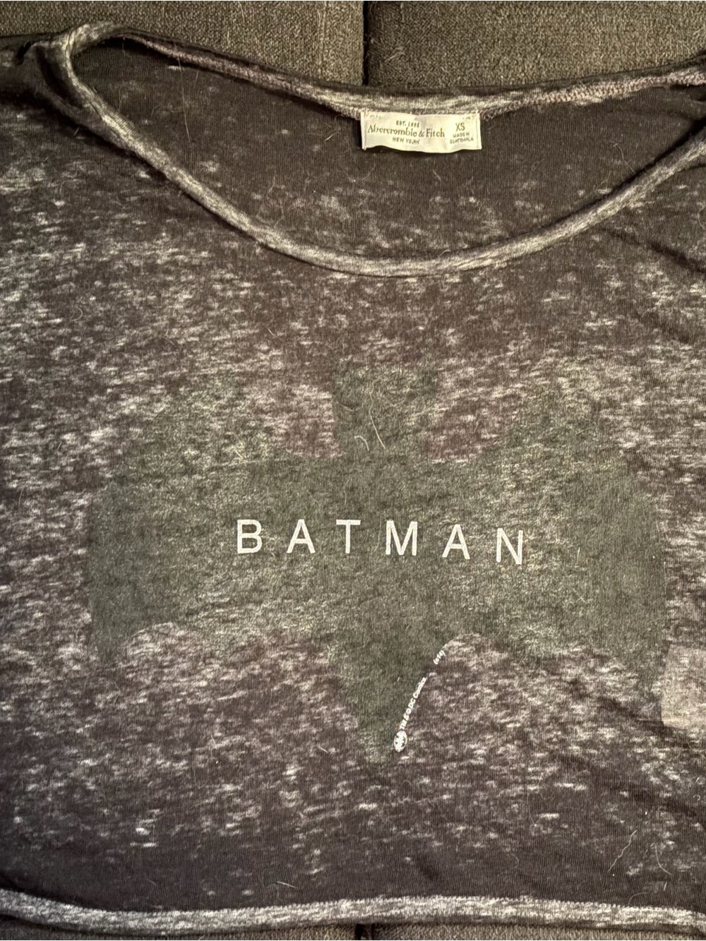 Abercrombie & Fitch Women’s Burnout Batman Graphic Tee - Black Worn Once XS